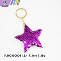 Rainbow Sequin star Key chain